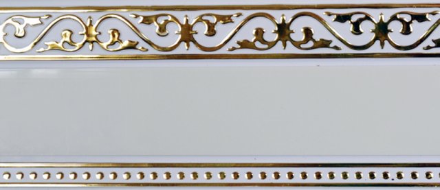 Декоративная лента Монарх белый глянец